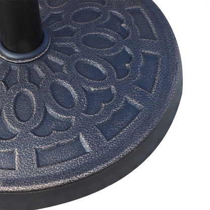 12kg Garden Parasol Base, Round Resin Sun Umbrella Base, Bronze
