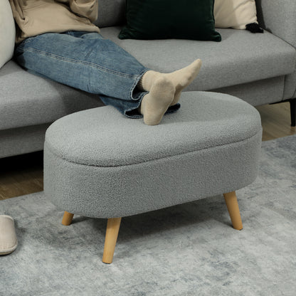 Ottoman Storage Bench for Hallway, Living Room, Charcoal Grey