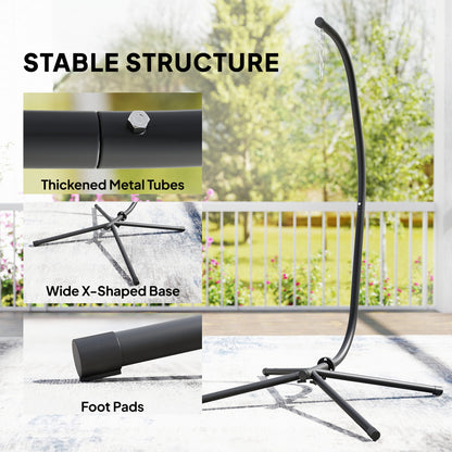 Hanging Egg Chair Stand Only, Hammock Chair C-Stand, Black