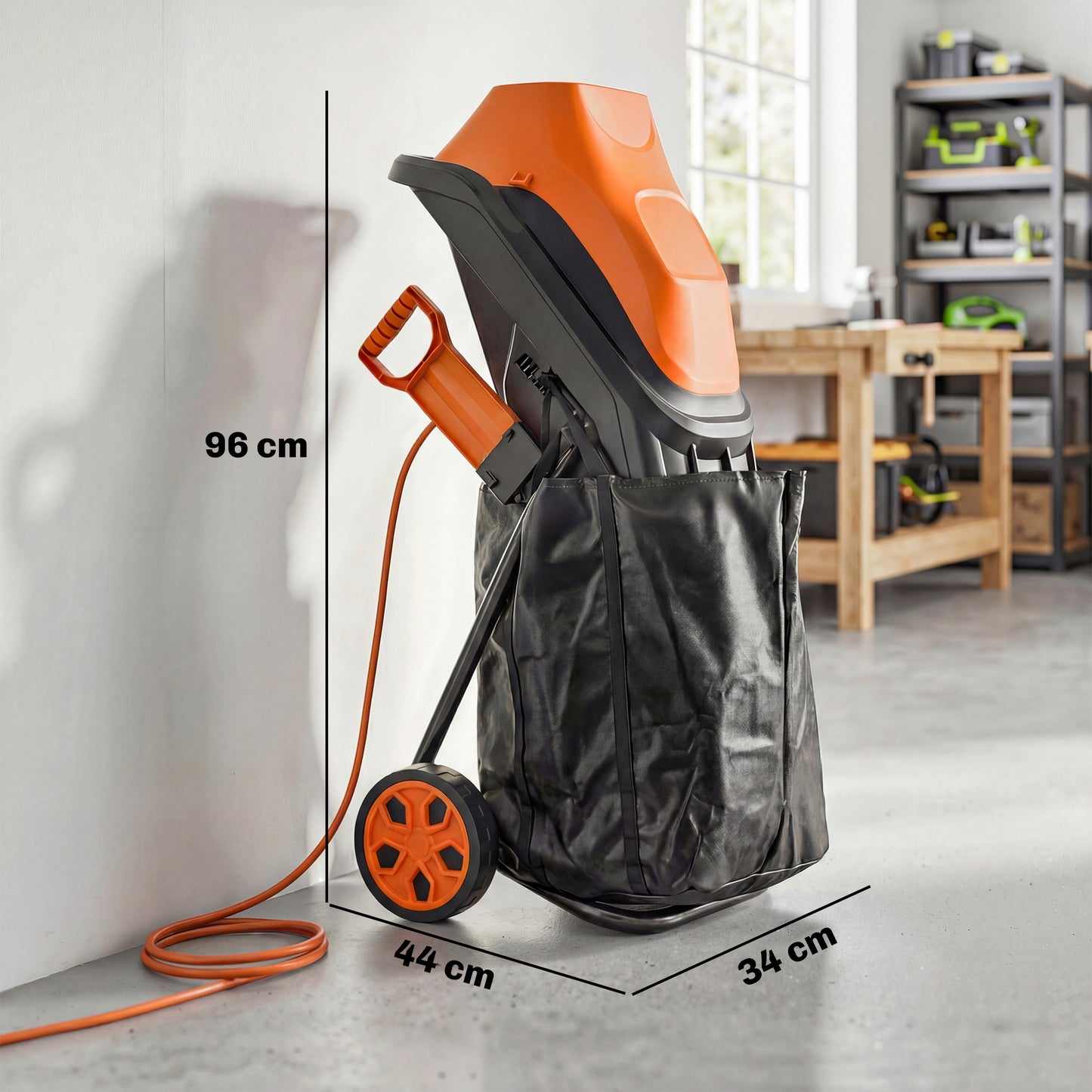 2500W Electric Wood Chipper with 45L Collection Bag