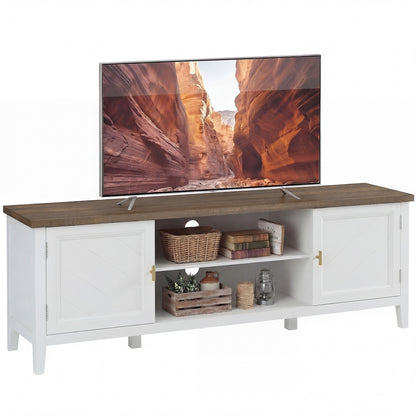 Farmhouse TV Stand for TVs up to 42 Inch, Media Console Table
