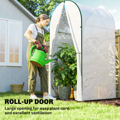 Mini Greenhouse, Small Greenhouse with PE Base, White