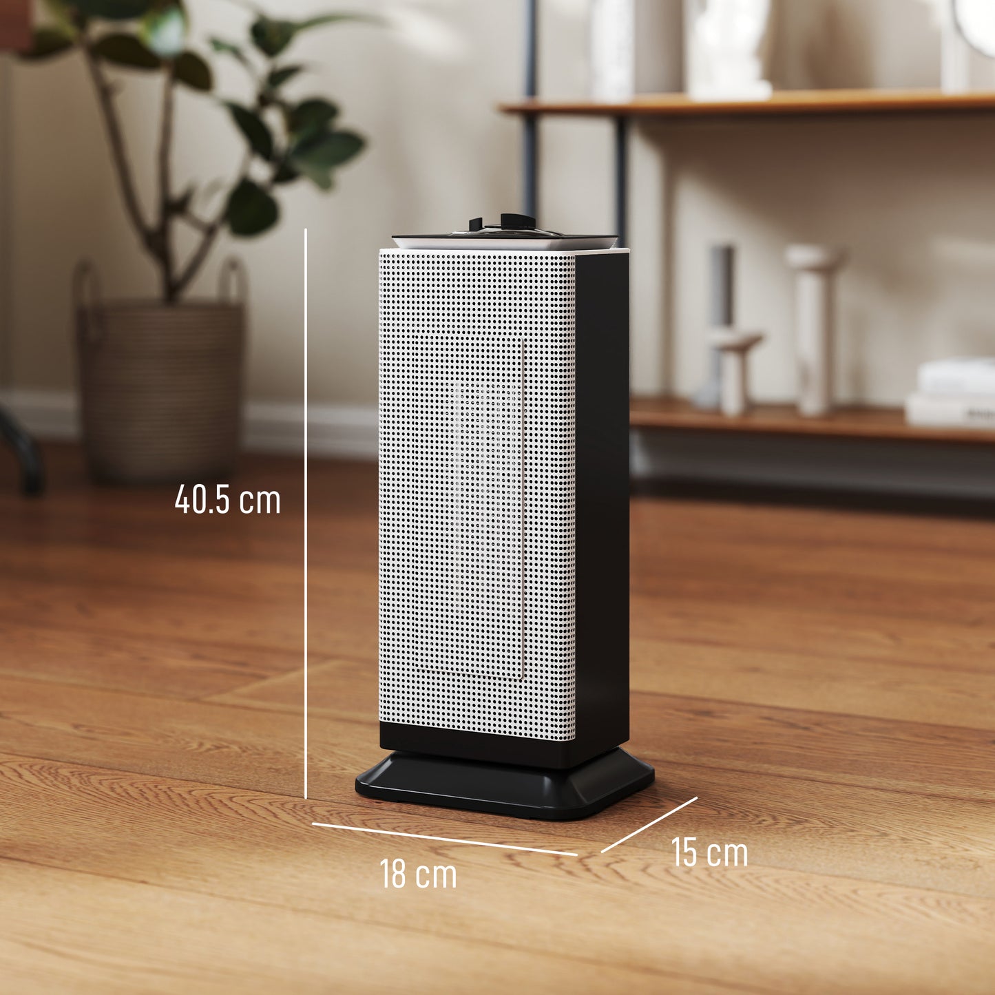 Ceramic Electric Heater, 1500W Fan Space Heater, Black