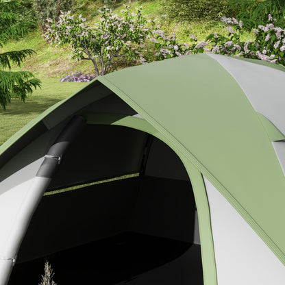 2 Man Camping Tent w/ Sewn-in Groundsheet, 3000mm Waterproof, Green