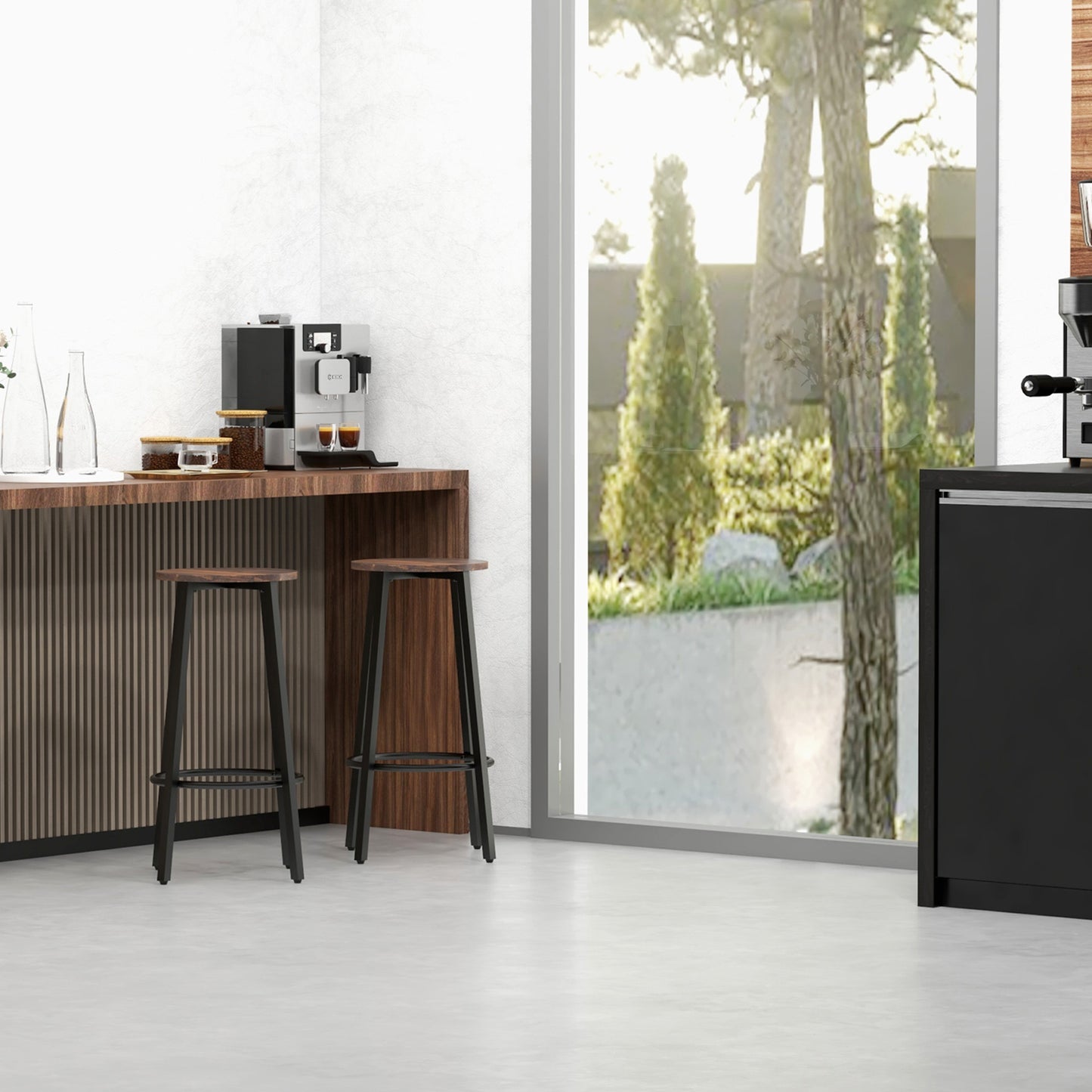 Bar Stools Set of 2 Counter Height Bar Stools for Dining Room Kitchen
