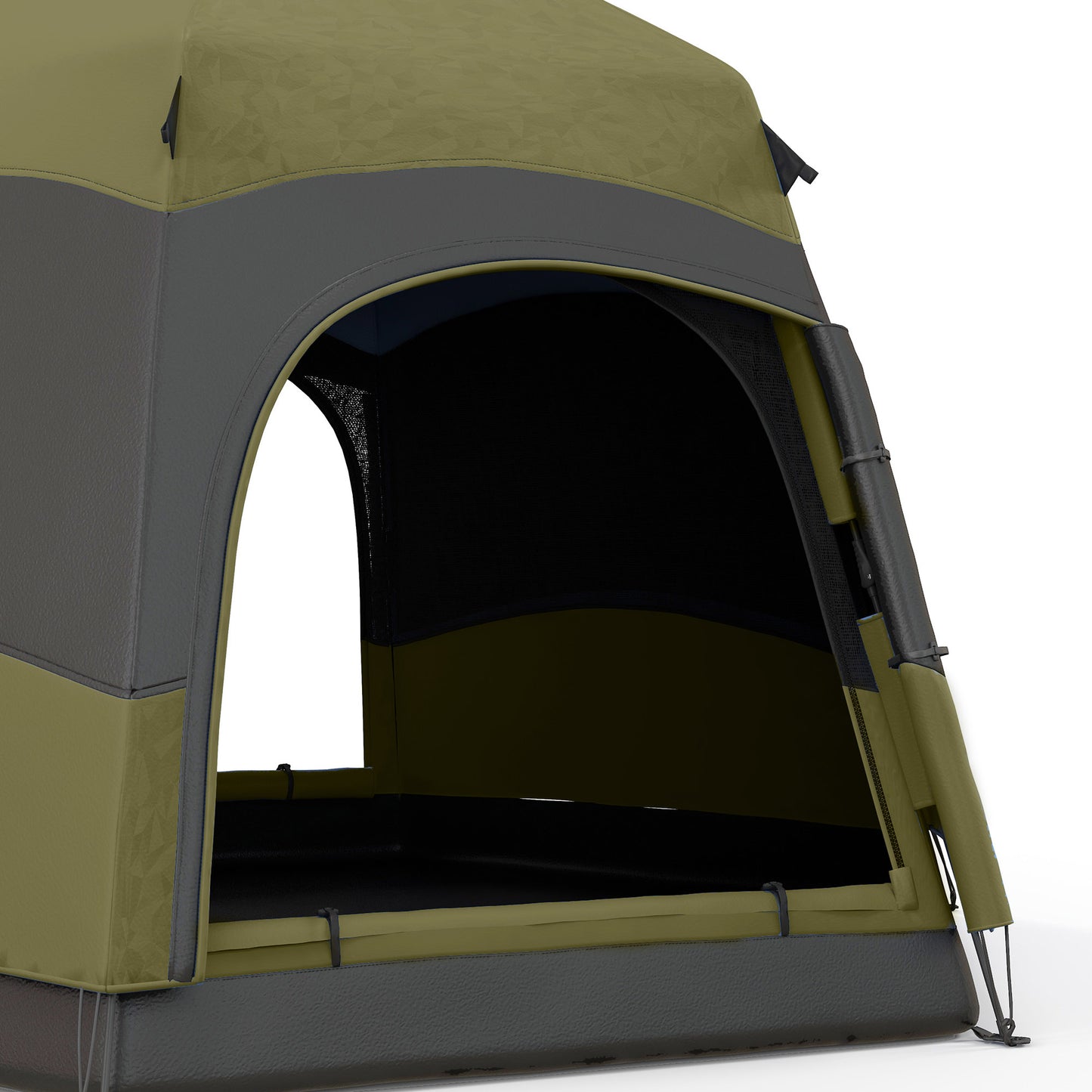 4 Person Camping Tent Festival Hiking Shelter, Dark Green