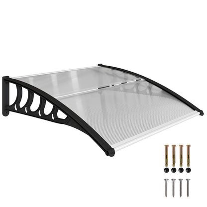 Door Canopy Outdoor Awning Rain Shelter for Window Porch, Clear