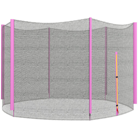 8ft Trampoline Net Replacement Safety Net with Zipped Door, Pink