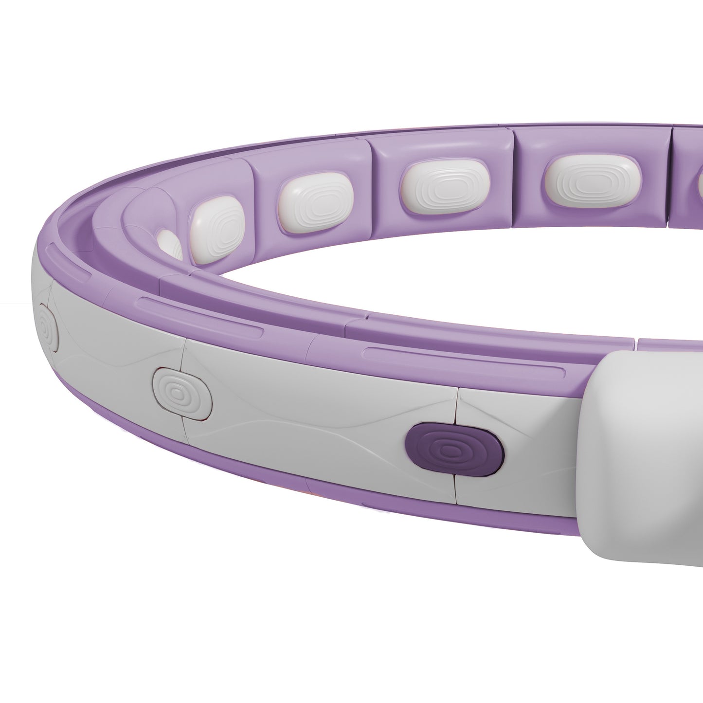 Smart Weighted Hula Hoop with 16 Detachable Knots, Purple