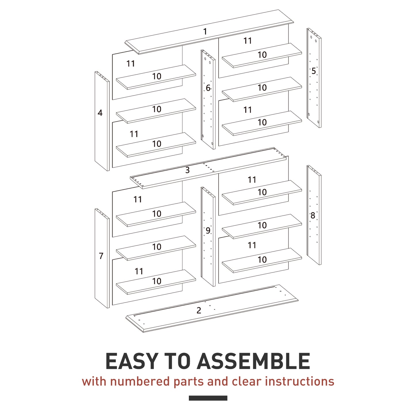 CD Storage Unit DVD Tower Blu-ray Storage Shelf for Office, White