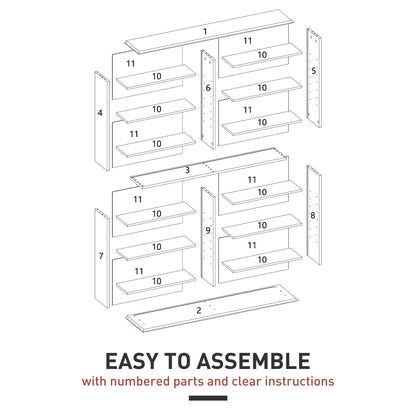CD Storage Unit DVD Tower Blu-ray Storage Shelf for Office, White