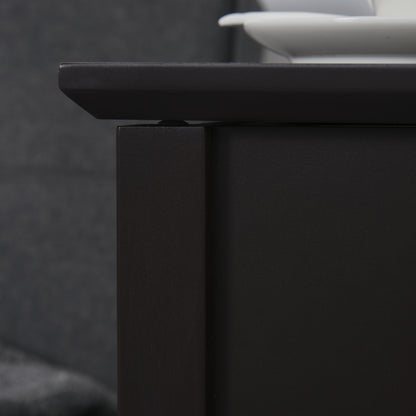 End Table, Narrow Side Table with Flip Top, Bottom Shelf