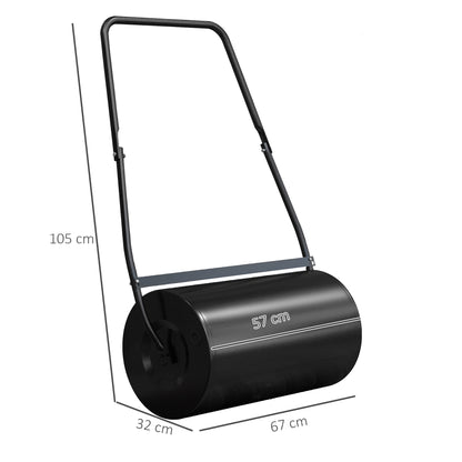 Heavy Duty Garden Lawn Roller Push Tow Water Sand Filled 46L Equipment