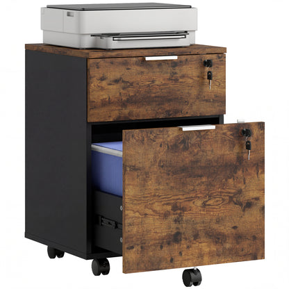 2 Drawer Filing Cabinet with Adjustable Hanging Bars for A4 and Letter