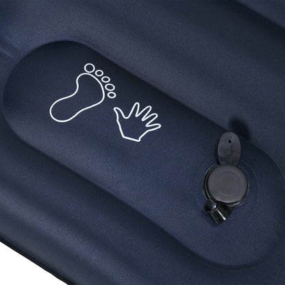 Double Air Bed Inflatable Mattress, 195 x 140 x 10cm, Blue