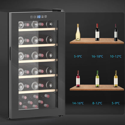 41 Bottle Wine Cooler Fridge, Freestanding Wine Refrigerator