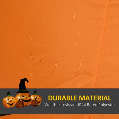 6' Inflatable Halloween Large Pumpkin in Hat w/ Four Small Pumpkin LED