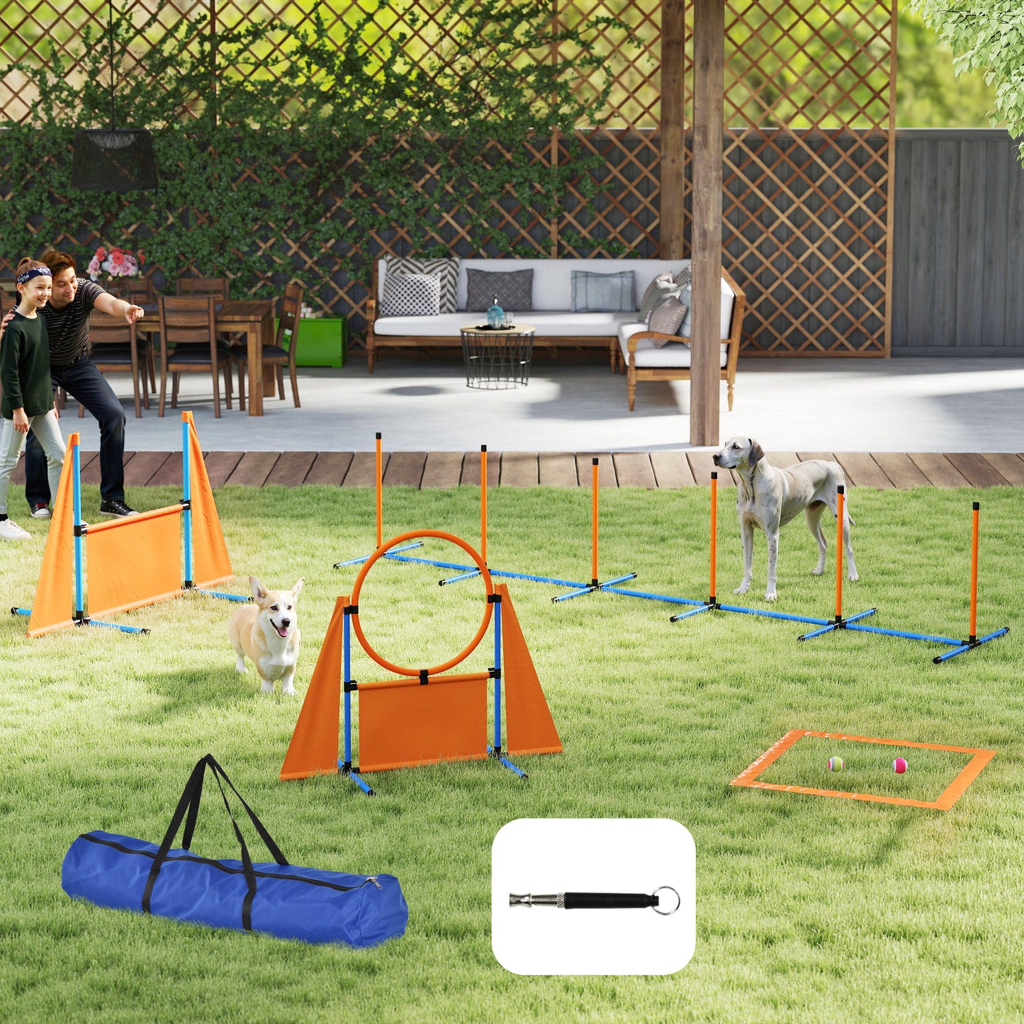 Extendable Rattan Dog House w/ Water-Resistant Roof - Charcoal Grey