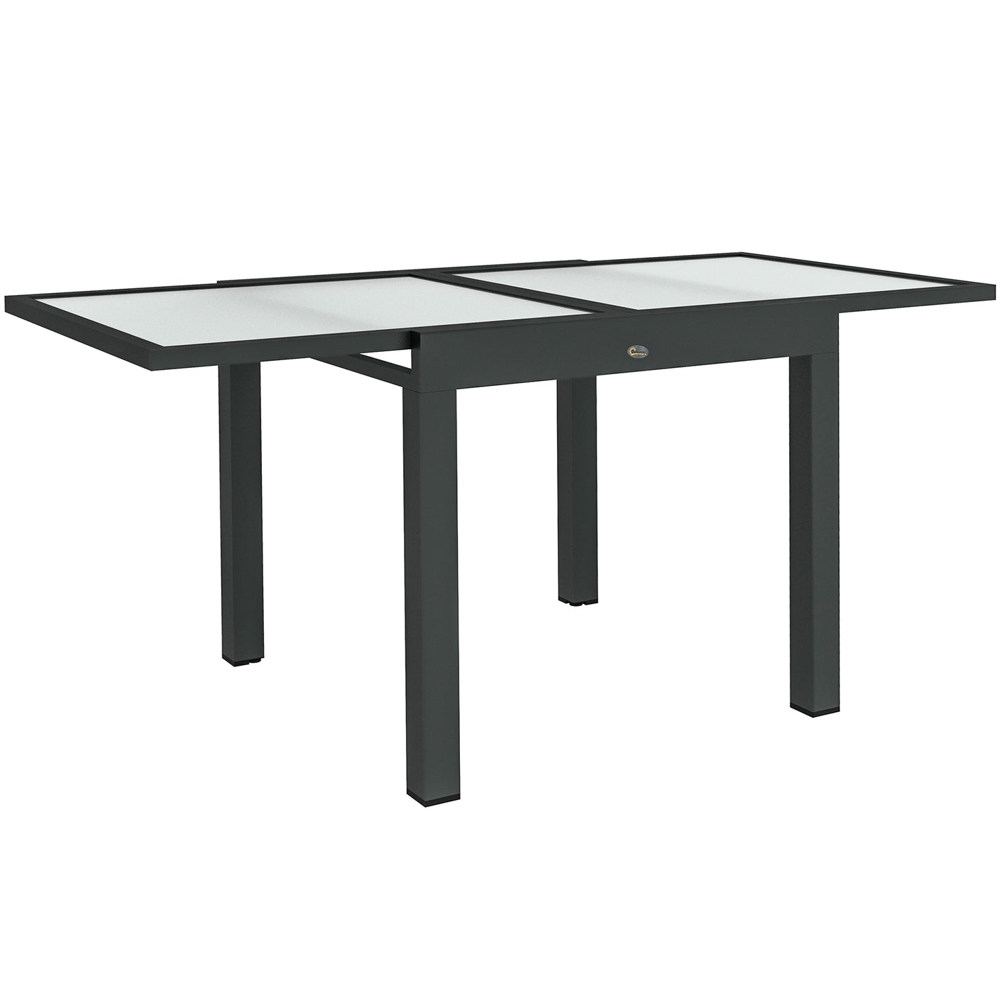 Extendable Outdoor Dining Table Patio Table, Clear