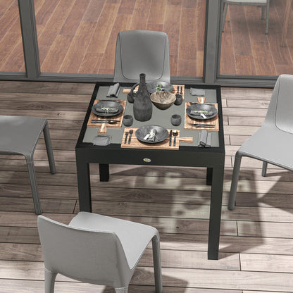 Extendable Outdoor Dining Table Patio Table, Clear