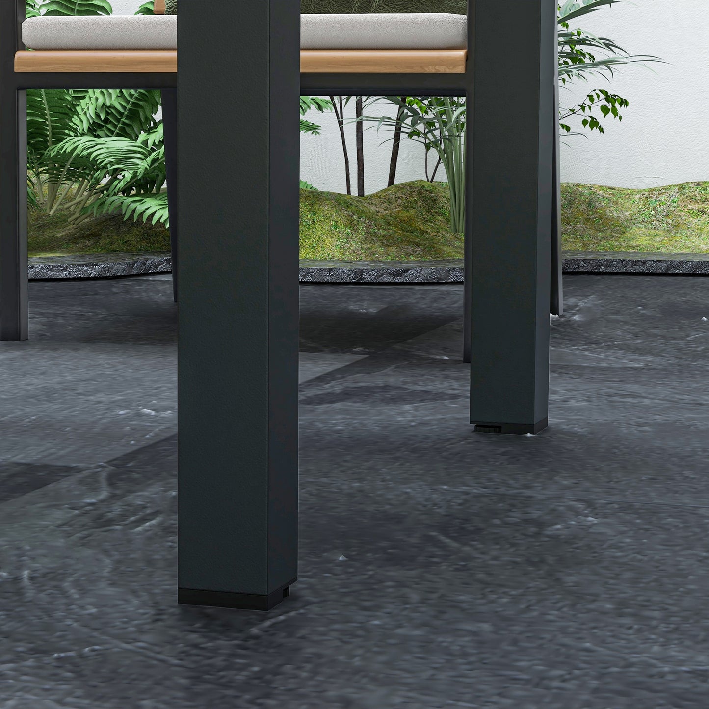 Extendable Outdoor Dining Table Patio Table, Clear
