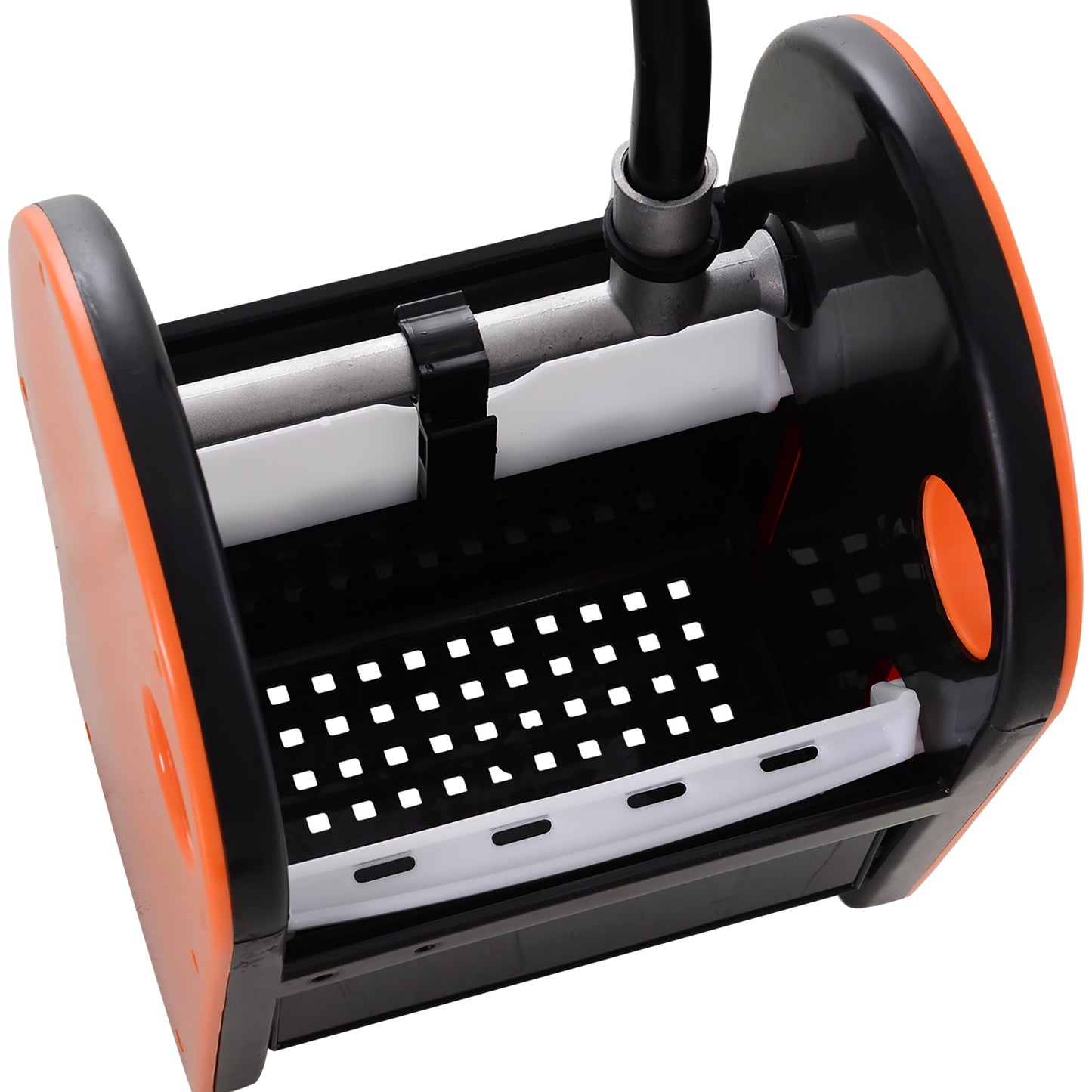 Mop Bucket on Wheels w/ Carry Handle, Mop Holder for Household Orange