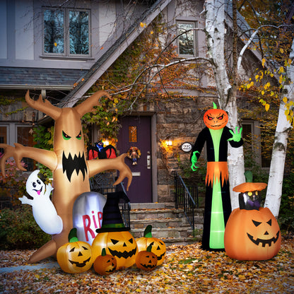 2.7m Inflatable Halloween Pumpkin with LEDs for Party Decorations