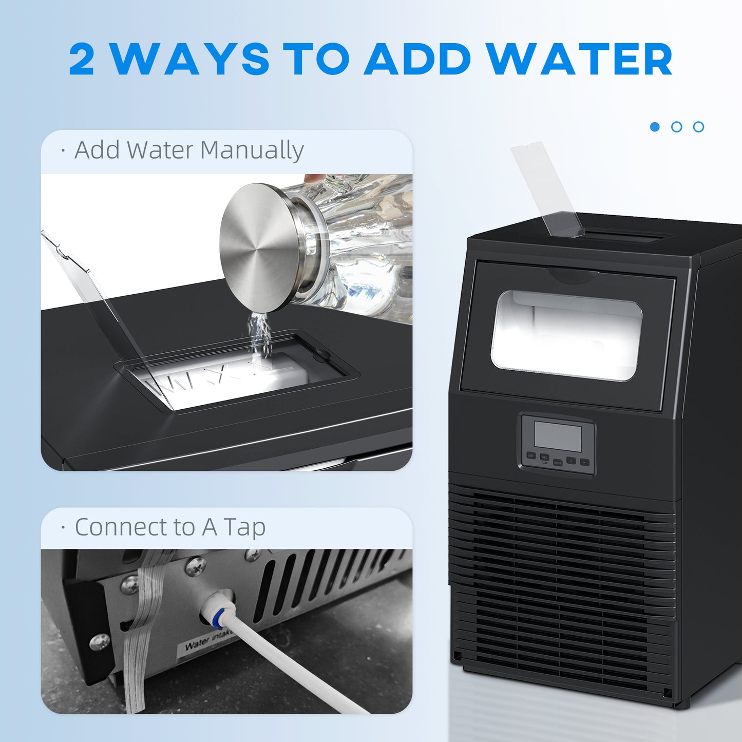 Commercial Ice Maker with 4kg Ice Storage for Home Restaurant