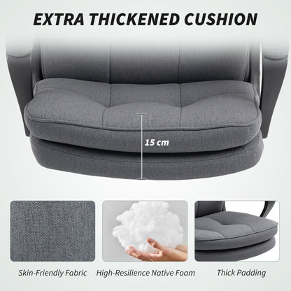 Fabric Office Chair, Computer Desk Chair for Home, Charcoal Grey