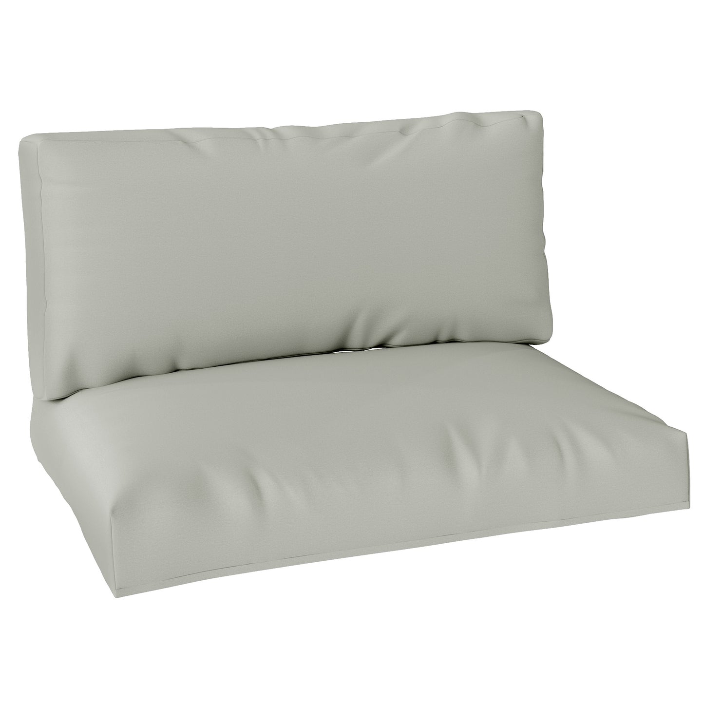 2 Seat Pallet Cushions 20cm Thick Outdoor Seat Pads, Light Grey