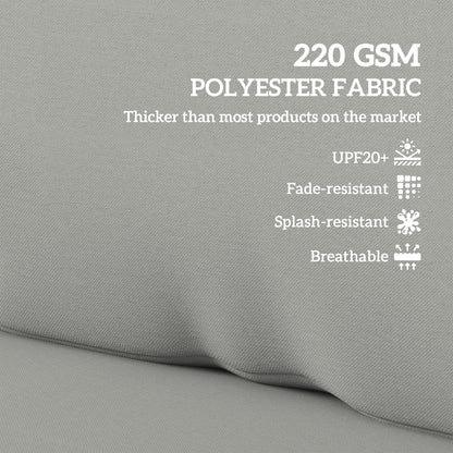 2 Seat Pallet Cushions 20cm Thick Outdoor Seat Pads, Light Grey