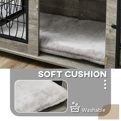 Dog Crate Furniture, End Table for Medium Dogs w/ Cushion