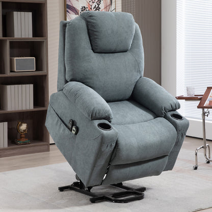 Lift Chair with Vibration Massage, Heat, Easy Assembly, Grey