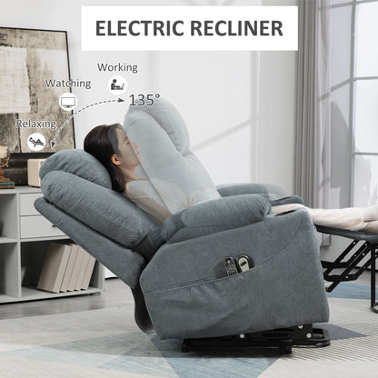 Lift Chair with Vibration Massage, Heat, Easy Assembly, Grey