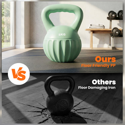 Kettlebell with Non-Slip Handle 8 kg Green