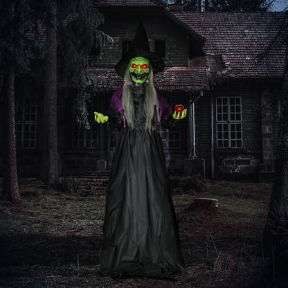 Voice Activated Halloween Animatronics Witch, Battery Operated