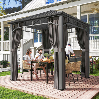 2.5 x 2.5 m Hardtop Gazebo with Galvanised Steel Roof and Sides