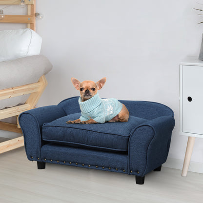 Dog Sofa Bed Pet Chair w/ Soft Cushion, for XS and S Dogs - Blue