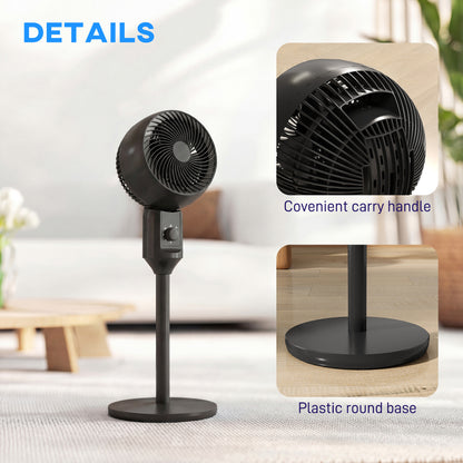 9" Pedestal Cooling Fan with Adjustable Speed, Black