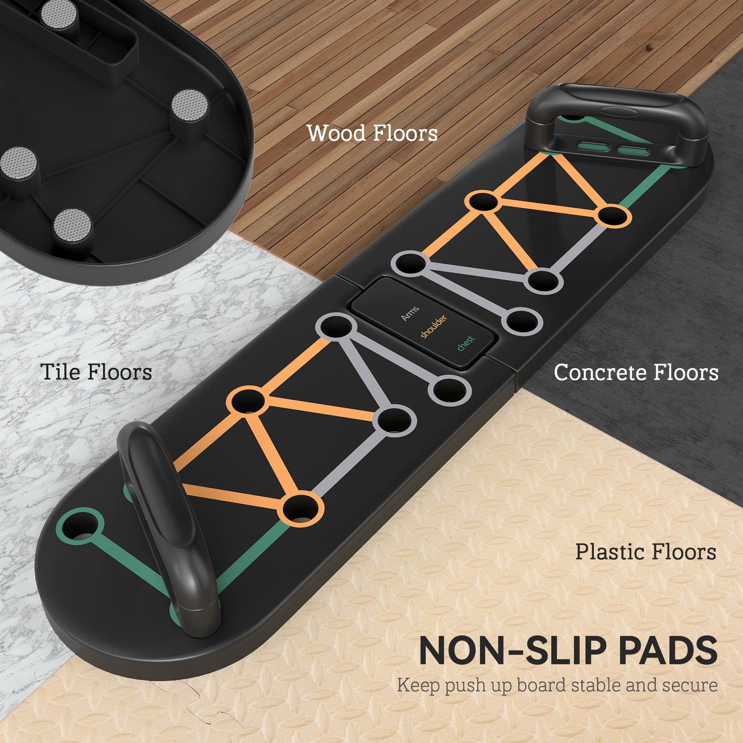 11-in-1 Foldable Push Up Board, Press Up Handles for Home Gym