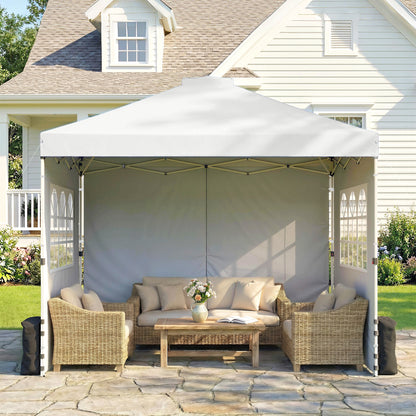 Pop Up Canopy Waterproof Height Adjustable 3 x 3 (m) White