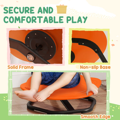Planet-Shaped Kids Swivel Chair, Sensory Spinning Chair, Orange