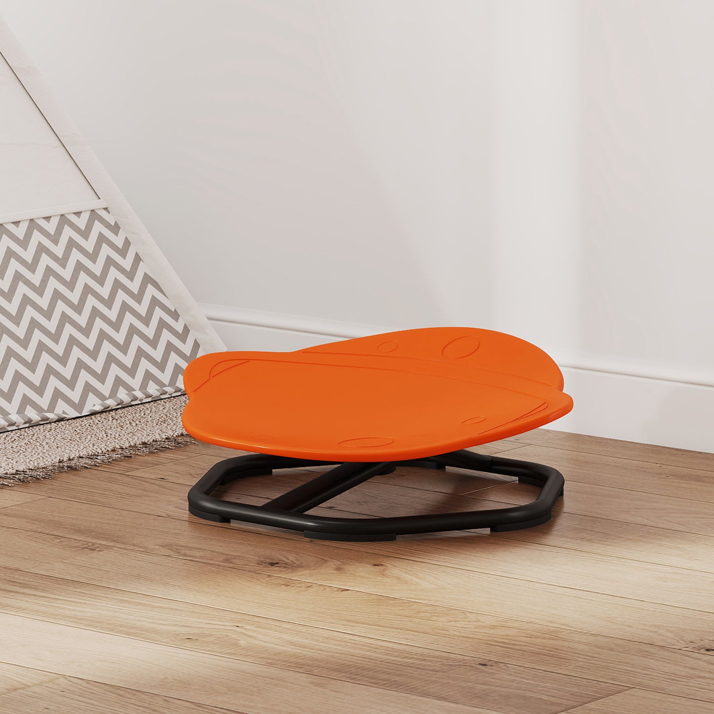 Planet-Shaped Kids Swivel Chair, Sensory Spinning Chair, Orange