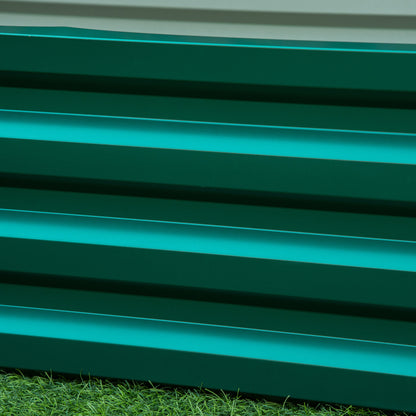 Raised Garden Bed Elevated Planter Box for Flowers Green