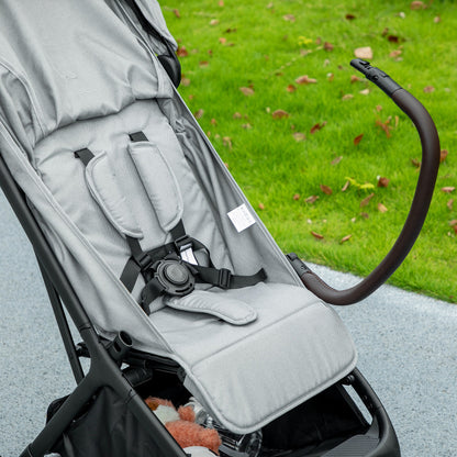 Baby Stroller with Adjustable Seat, Travel Pushchair, Light Grey