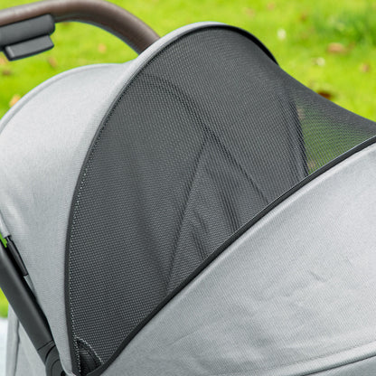Baby Stroller with Adjustable Seat, Travel Pushchair, Light Grey