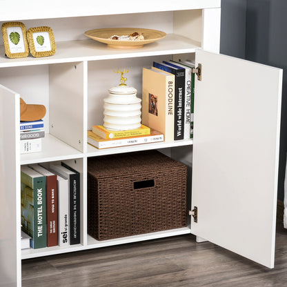 Modern High Gloss RGB LED Cabinet Cupboard Sideboard Console White