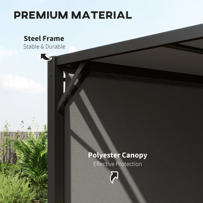 3 x 3(m) Pergola Metal Gazebo Outdoor Sun Shade Shelter Canopy