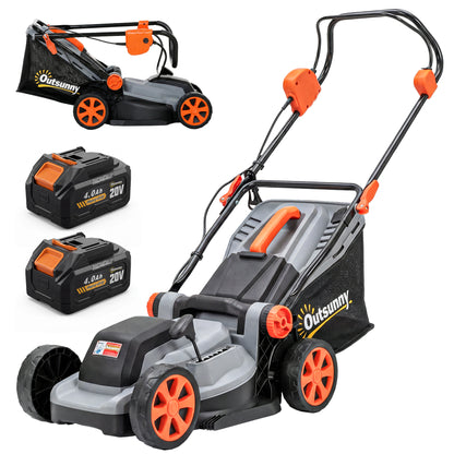 18V Cordless Lawnmower with 2 x 4Ah Batteries and Charger
