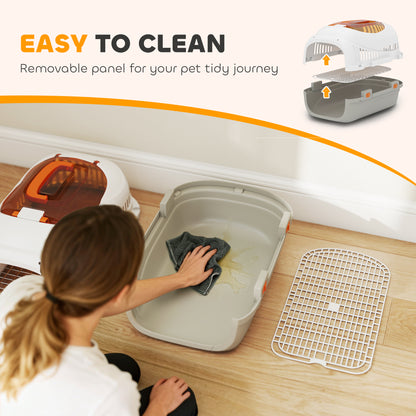 Plastic Pet Carrier, Top Load Hard Shell Cat Carrier, Max 4 KG